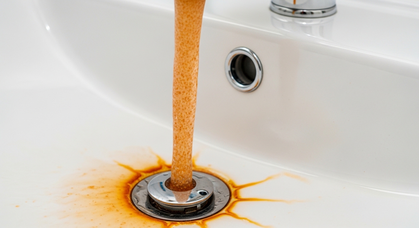 rusty water out of faucet