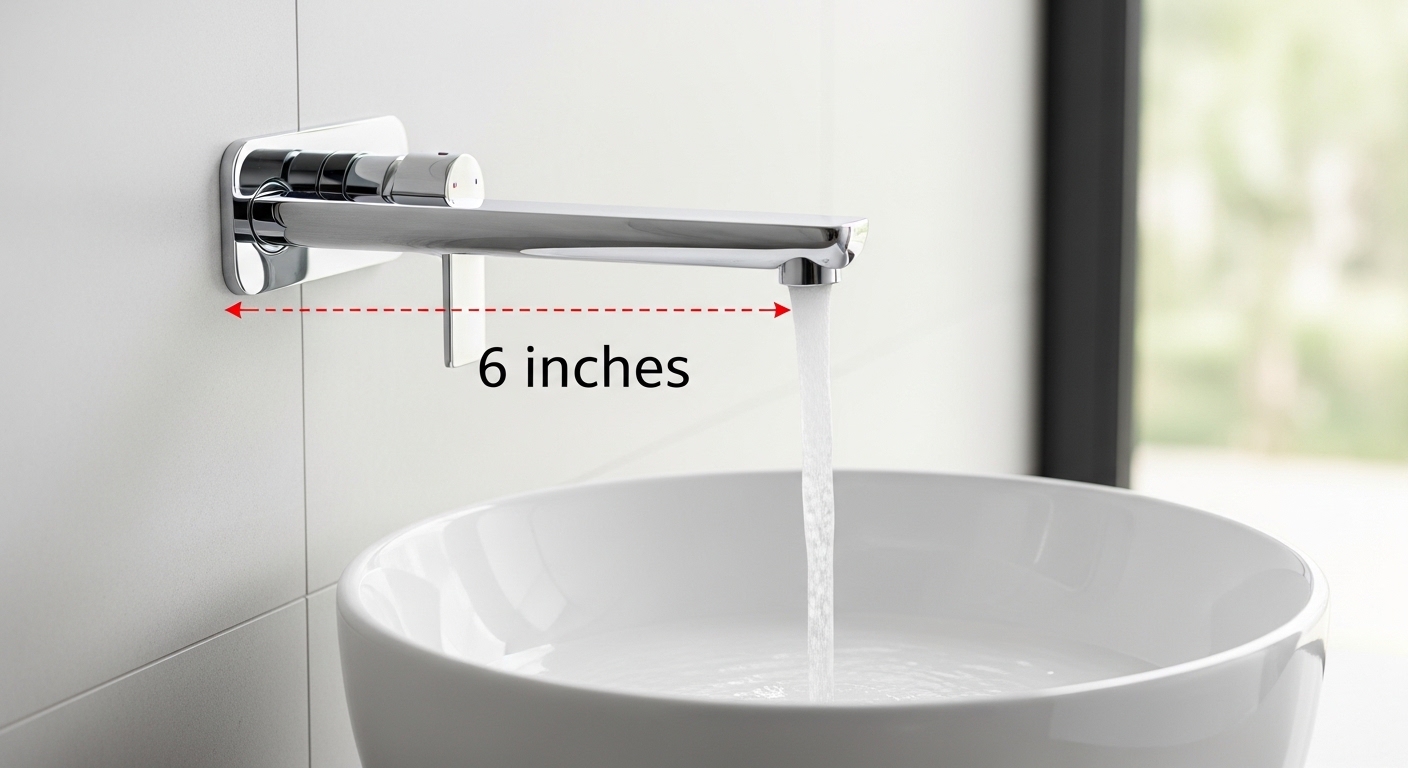6 spout reach wall mount faucet