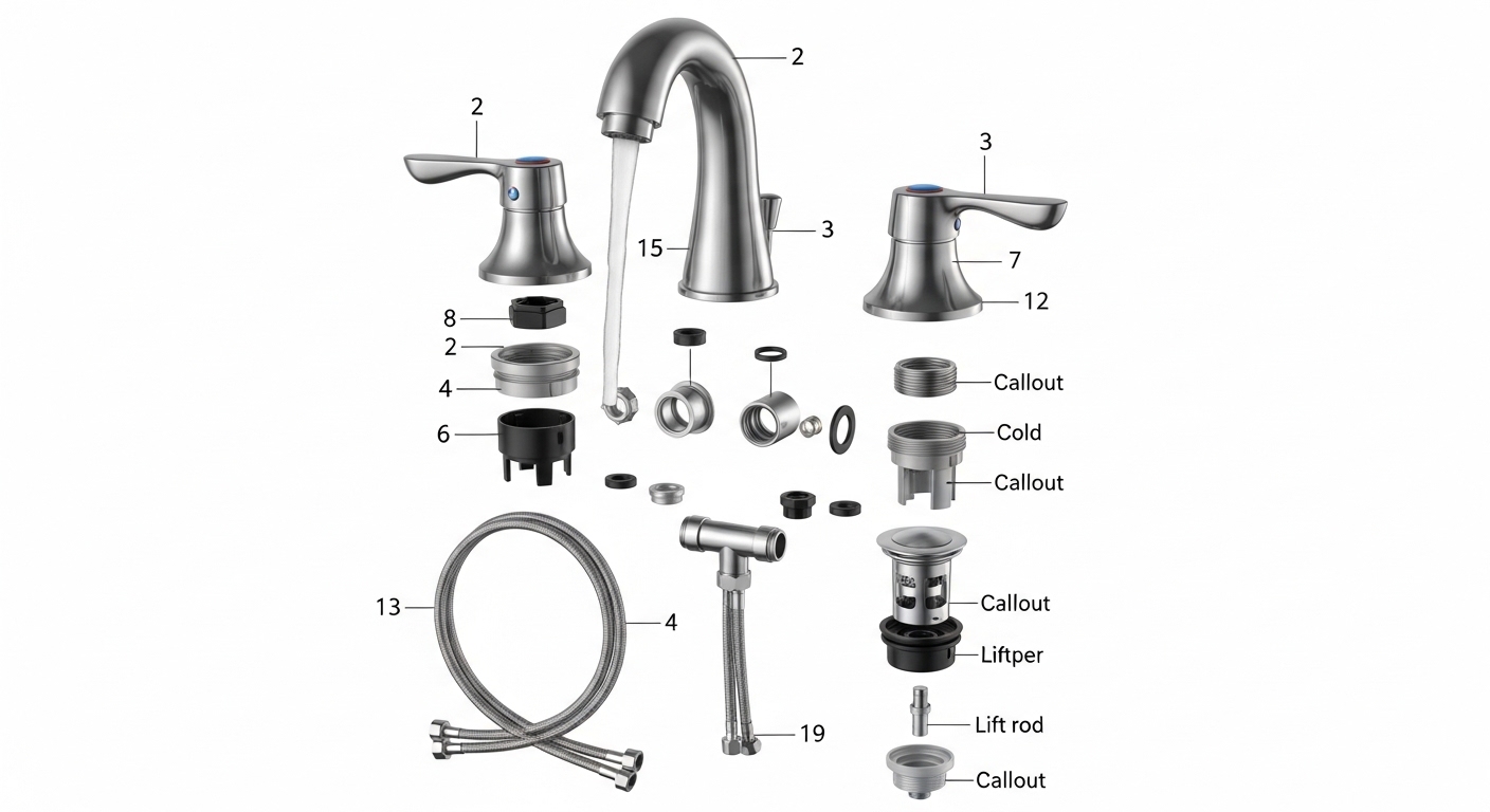 bathroom faucet diagram