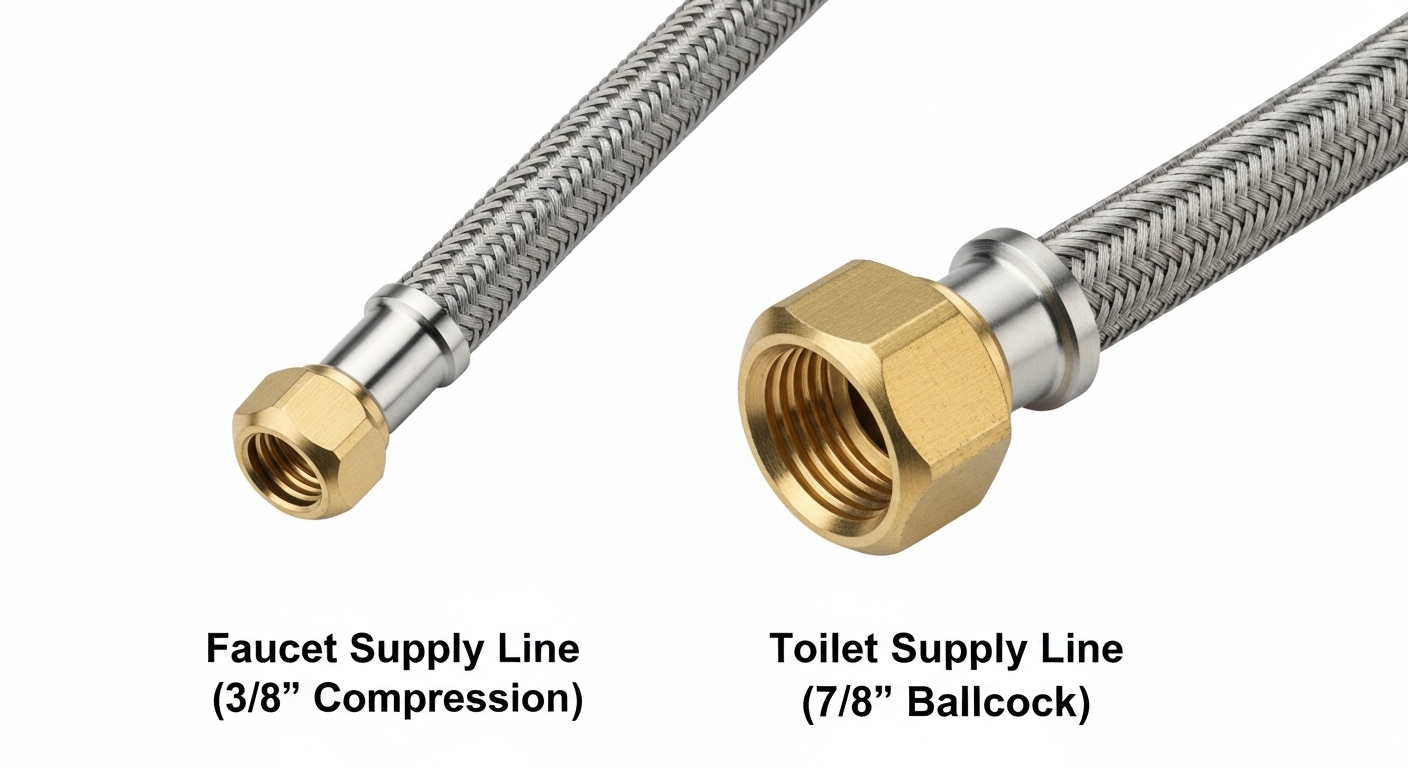 can you use faucet supply line for toilet