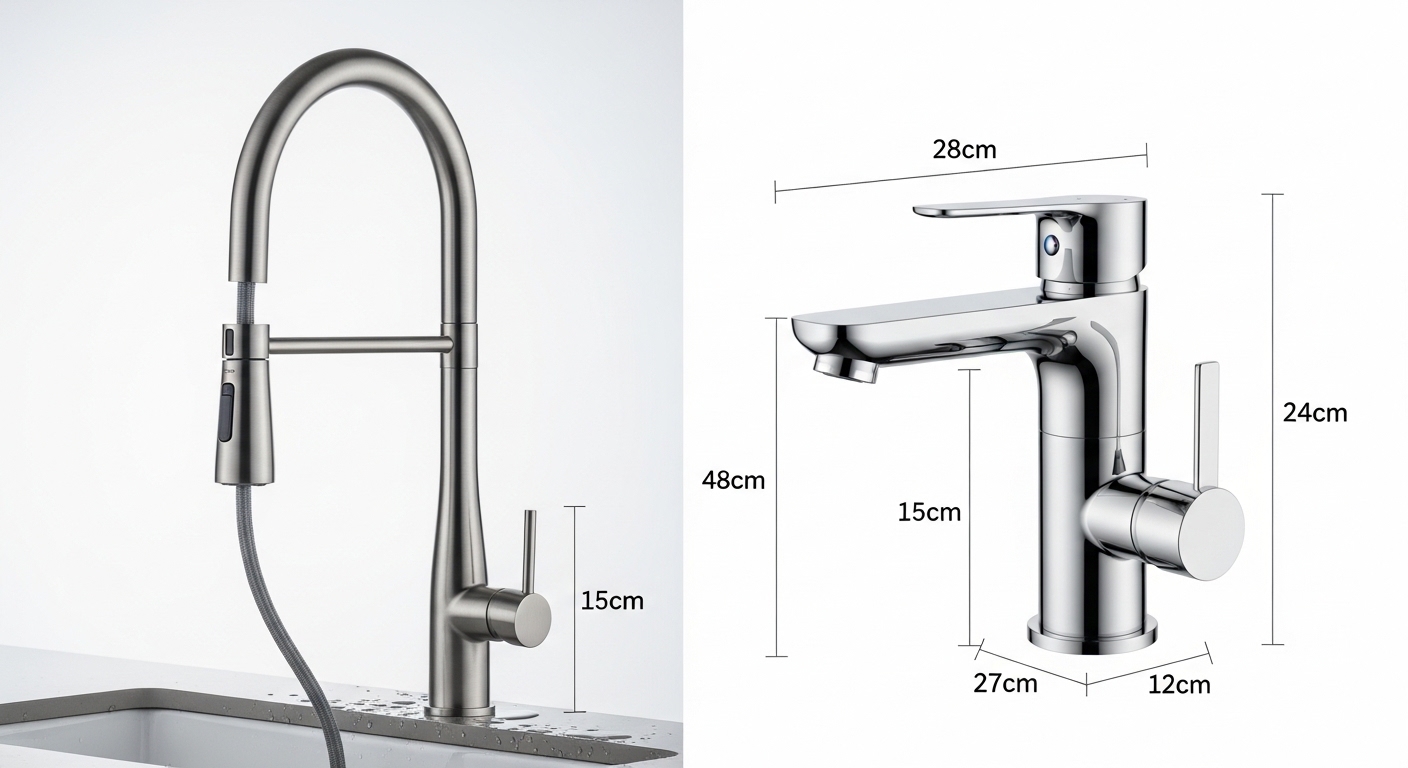kitchen faucet vs bathroom faucet