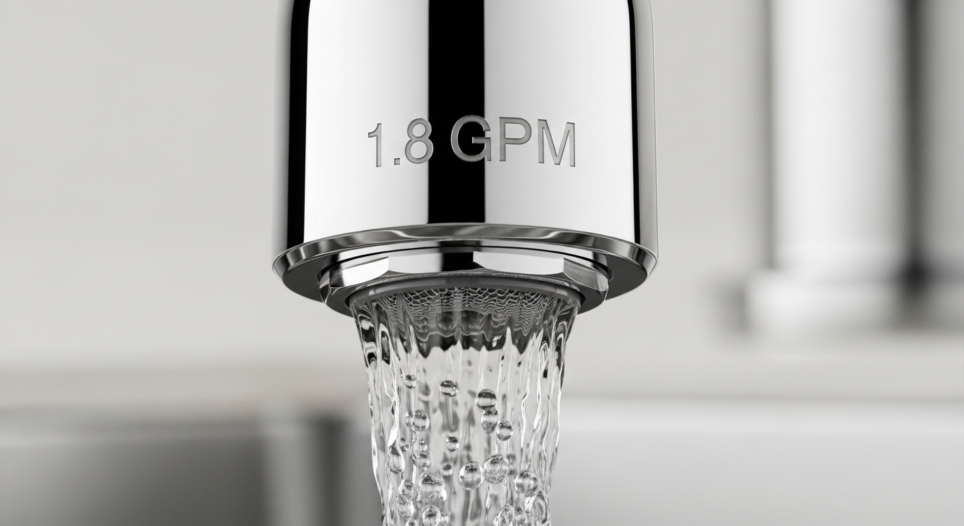 flow rate of standard kitchen faucet