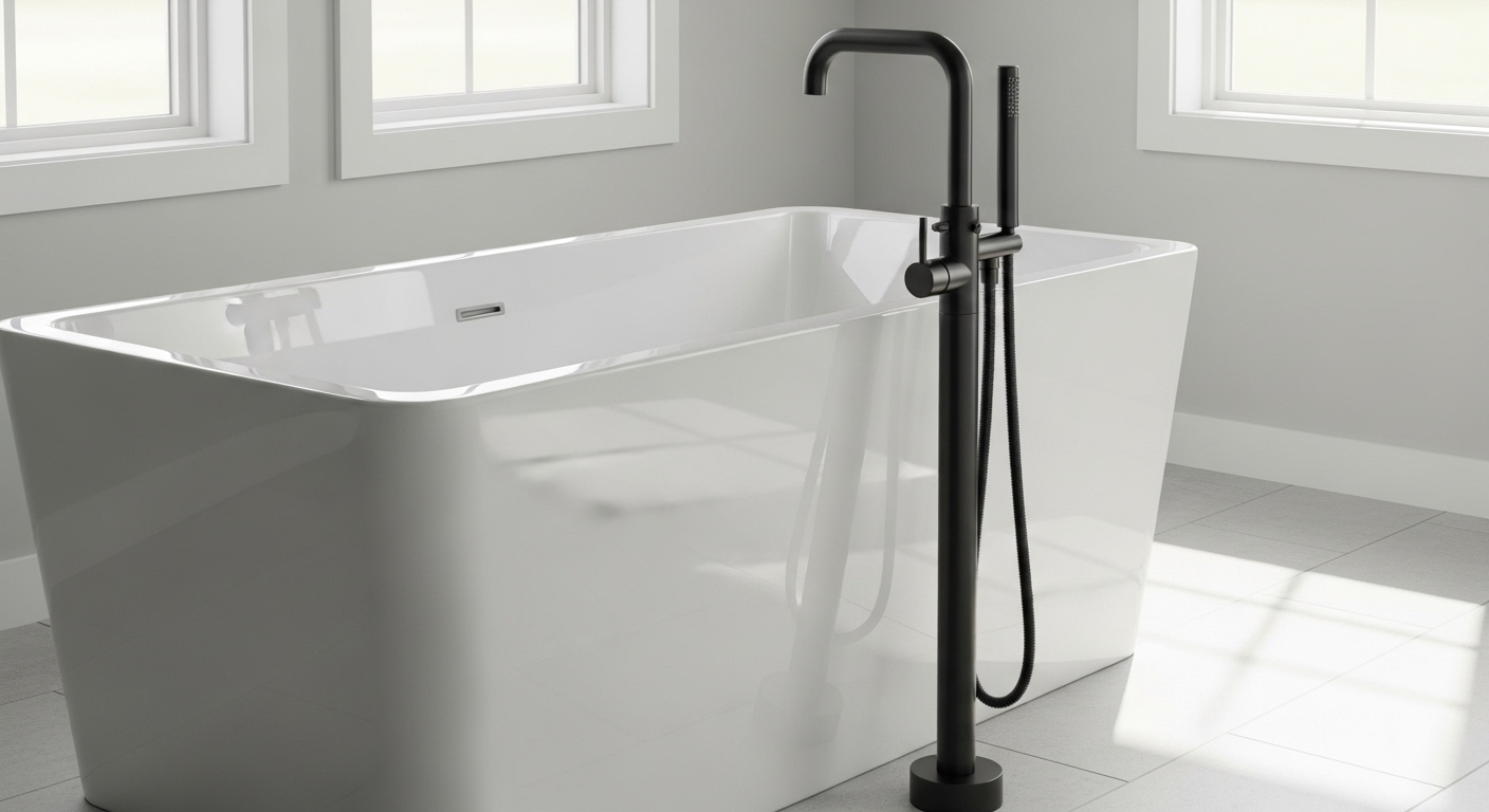 freestanding tub faucet floor mount delta