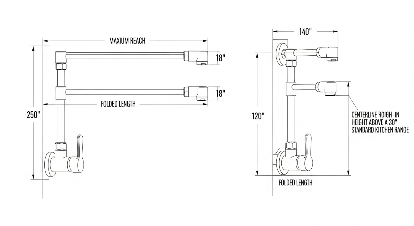 pot filler faucet cad