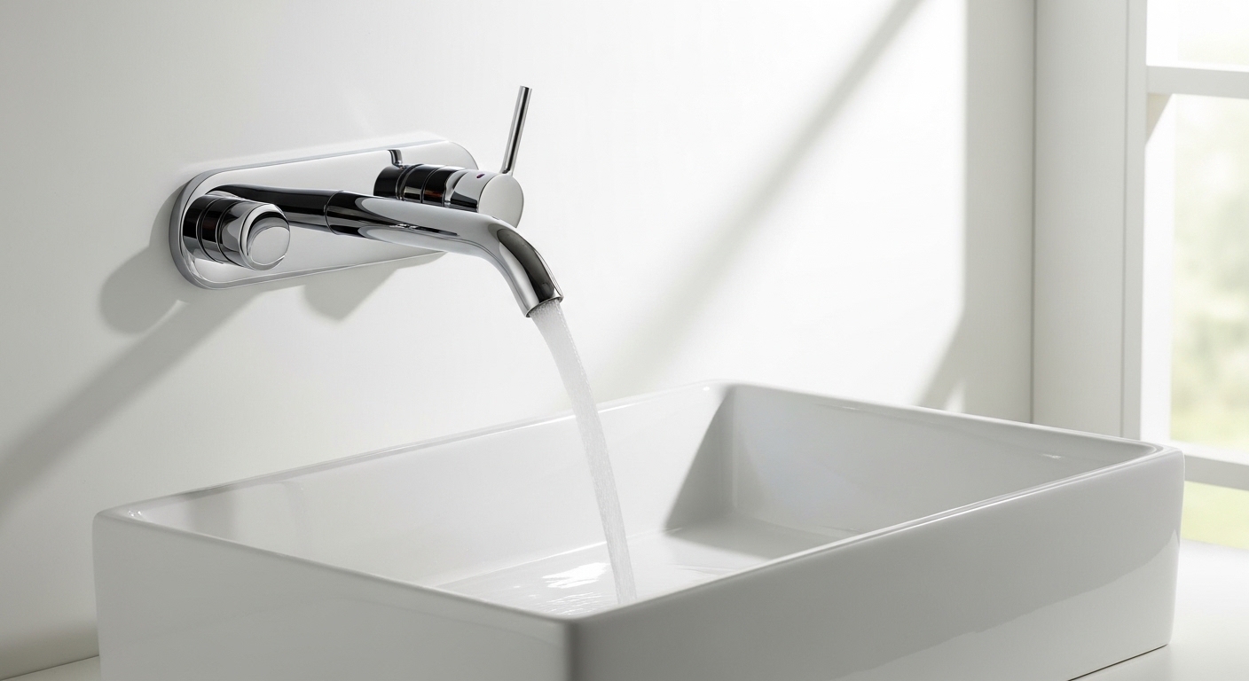wall mount faucet chrome