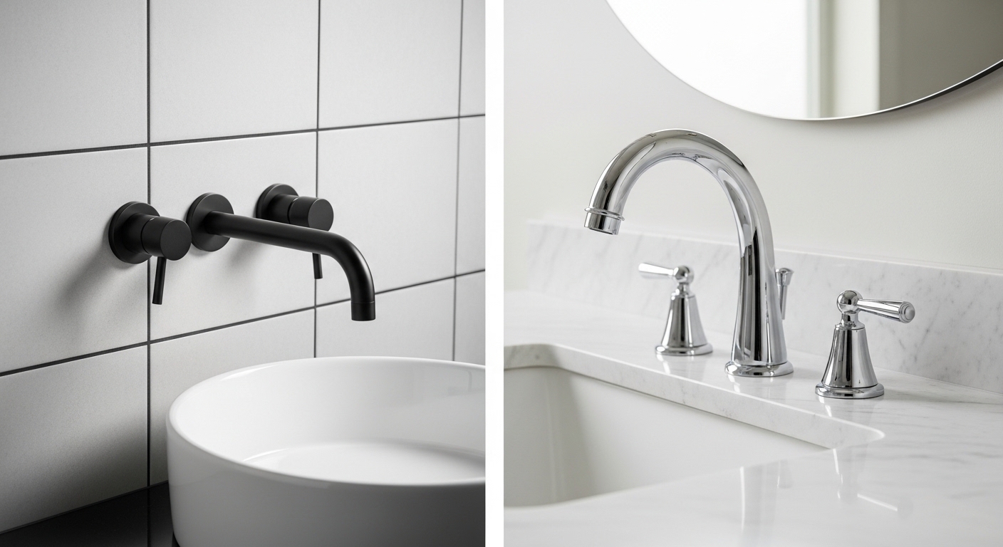 wall mount faucet vs regular