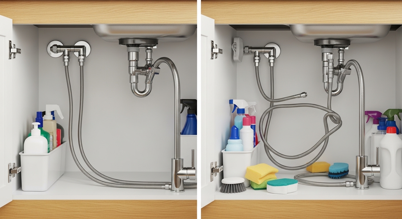 can faucet supply lines be too long