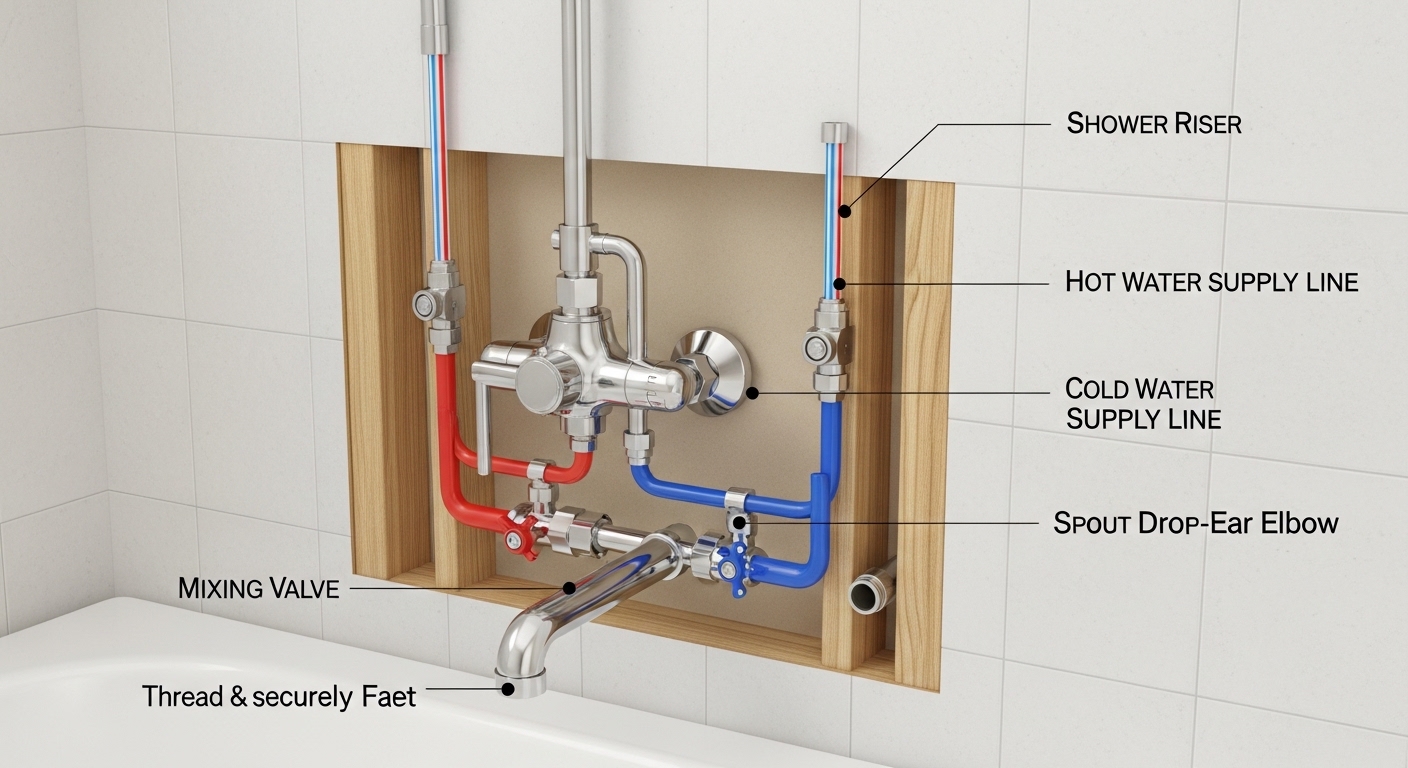how to replace bathtub faucet plumbing