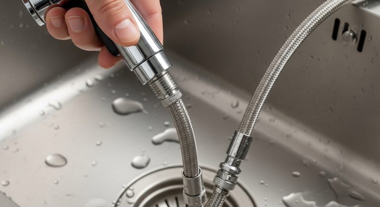 How Do I Handle a Pull Down Kitchen Faucet Sprayer Head Replacement Without Replacing the Whole Faucet?