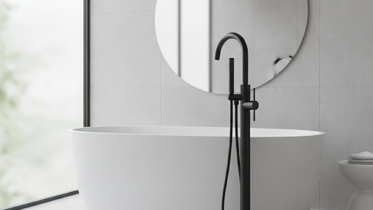 free standing tub faucet with shower head