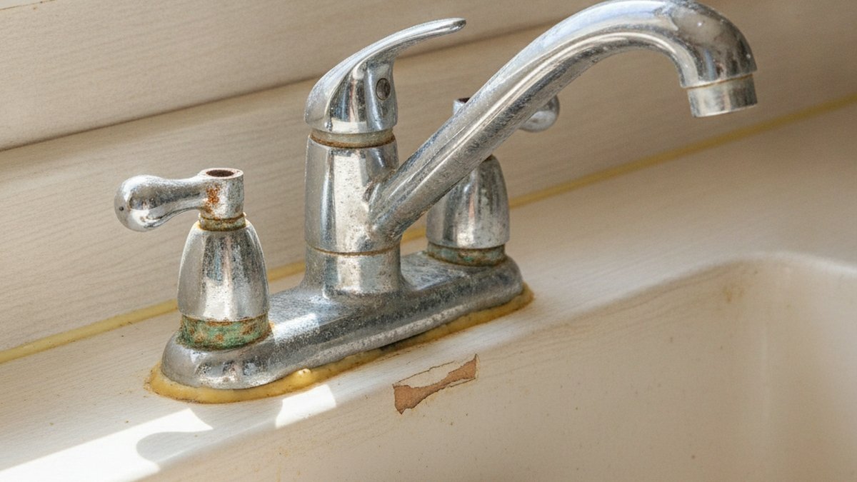 how to remove very old kitchen faucet
